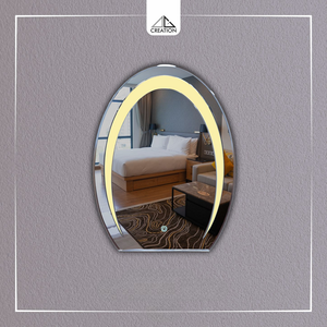 Designer Wall-Mounted Art Decor Bathroom <b>Vanity</b> <b>Mirror</b> <b>LED</b> Lighting Clear Reflection Eco-Friendly for Modern Weddings India - Product Image 5