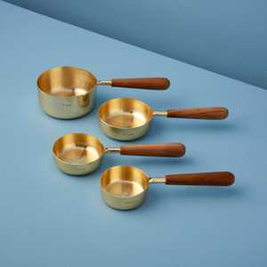 Juego de Tazas Medidoras de Metal Dorado de 150 ml, Resistentes al Calor, Solo se Lavan a Mano, Utensilio de Cocina Reutilizable y Sostenible - Product Image 3