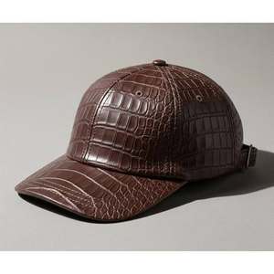 Casquette de baseball authentique à 5 panneaux unisexe, texturée, couleur unie, style vintage et sportif - Product Image 1