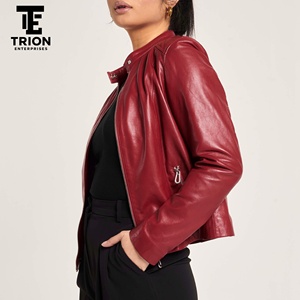 Nouvelle arrivée, veste en cuir pour femmes, vêtements sur mesure, mode, respirante, vente chaude, prix bas, veste en cuir pour femmes - Product Image 3
