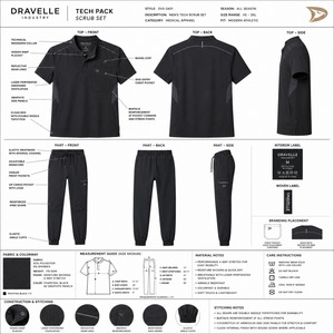 Uniforme Médico Protector Desechable de SMS No Tejido, Manga Corta, Puños Elásticos, Traje Quirúrgico, Bata para Pacientes - Product Image 5