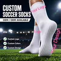 Chaussettes de football élastiques pour entraînement sportif unisexes pour hommes vente en gros Chaussettes d'équipage antidérapantes avec logo personnalisé