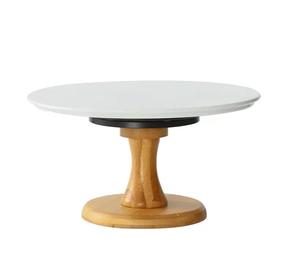 Rotating Ceramic <b>Cake</b> <b>Stand</b> with High Base Birthday <b>Cake</b> Display Tray Dessert Confectionery Serving <b>Stand</b> for Party Wedding - Product Image 1