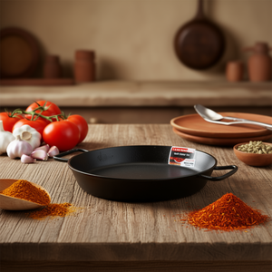 Marmite à <span class=keywords><strong>paella</strong></span> en fonte durable de 36 cm, accessoire de cuisine essentiel pour la cuisson et le service de plats traditionnels espagnols, style émaillé - Product Image 3