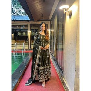 Designer Fancy Style <b>Party</b> <b>Jumpsuit</b> New Anarkali Suit for Stylish Evening Wear - Product Image 2