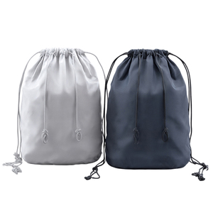 Unisex Lightweight Solid Color <b>Drawstring</b> Gym Bag Polyester Casual Fitness <b>Backpack</b> Gray - Product Image 4