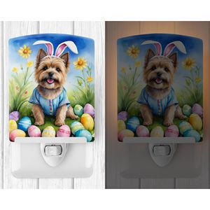 Cairn Terrier Easter <b>Egg</b> Hunt <b>Ceramic</b> Night Light Compact UL-Certified for Bedroom Bathroom Nursery Hallway 6x4x3 Multicolor - Product Image 2