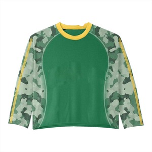 Mens long sleeve shirt GSM premium cotton polyester panel design custom <b>logo</b> print 100% cotton T-shirt for men loose fit printed - Product Image 6