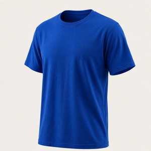 Modern Plain Crew Neck Half Sleeve Knitted Digital <b>100</b>% <b>Polyester</b> Anti-Pilling Loose Fit Breathable Lightweight Casual T-<b>Shirt</b> - Product Image 1