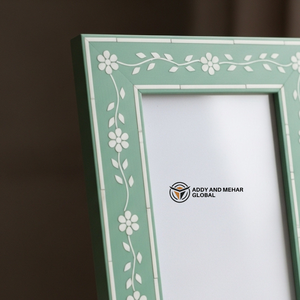 Cadre photo horizontal élégant en os, incrustation décorative de table, artisanat haut de gamme, cadre décoratif pour un style intérieur moderne - Product Image 4