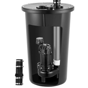 Sistema de Bomba de Aguas Residuales de Hierro Fundido de 1/2 HP y 4800 GPH, 120 Voltios, Automática, para Exteriores, para Recolección de Agua/Agua Residual, Aparatos de Tratamiento de Agua - Product Image 1