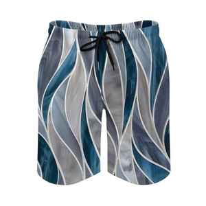 <b>Mens</b> Summer Beach Shorts Quick Dry Swim <b>Trunks</b> Elastic Drawstring Waist Abstract Print Solid Pattern gym shorts for Casual Wear - Product Image 1