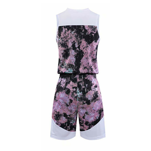 Conjunto de Uniformes de Baloncesto Sublimados Personalizados, Sin Mangas, Cuello en V, de Malla de Secado Rápido, para Mujeres Adultas, Ropa Deportiva para Todas las Temporadas - Product Image 3