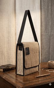 กระเป๋าโท้ท URBAN TOTE แฟชั่นรักษ์โลก ทำจากผ้าปอกระเจา ขนาดกลาง ขายส่ง รับสกรีนโลโก้ กระเป๋าช้อปปิ้งนำกลับมาใช้ใหม่ได้ ผ้ากระสอบธรรมชาติ - Product Image 3