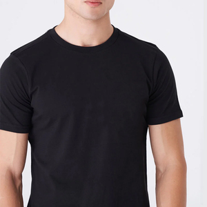 T-shirt pour homme à manches courtes, col rond, coupe classique, couleur unie, jersey décontracté en coton, écologique, anti-rides, respirant - Product Image 3