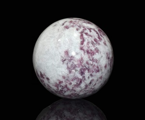 Sphère de boule de cristal en lépidolite violette, décoration de bureau, pierre de guérison, Yoga et Divination - Product Image 2