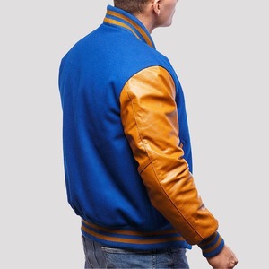 Chaqueta Varsity de Cuero y Lana Personalizada con Cierre de Botones, Resistente, Ligera, a Prueba de Polvo y Olores, de Lujo, Clásica y Retro - Product Image 4