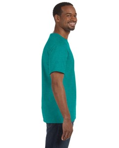 Camiseta de Verano para Hombre, Marca de Moda, 220 g, Algodón, Manga Corta, Cuello Redondo, Color Sólido, Lisa, Básica, Informal - Product Image 2