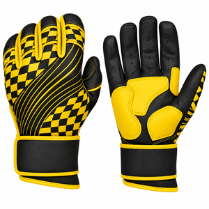 Gants de frappeur de baseball personnalisés pour hommes, en cuir, antidérapants, pour droitier, adultes, doux, confortables, gants de sport professionnels - Product Image 4
