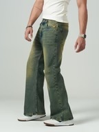 Jean en denim ultra-doux pour homme, infroissable, résistant aux taches, inaltérable, écologique, coupe large décontractée, poids moyen, idéal pour l'été - Product Image 2