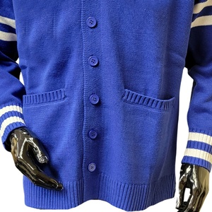Cardigan en tricot unisexe Alpha Greek personnalisé pour homme, col en V uni, automne-hiver, décontracté, broderie, polyester/coton - Product Image 5