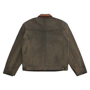 Chaqueta vaquera de trabajo de alta calidad al por mayor, chaqueta vaquera informal transpirable con botones para hombre, técnicas estampadas de temporada Otoño Invierno - Product Image 2