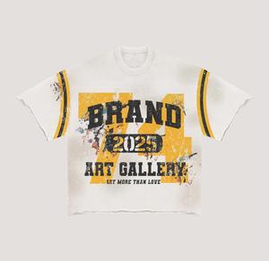 Conjuntos de Ropa Personalizados para Hombre, Pantalones Cortos y Camiseta de Algodón Grueso con Estampado Gráfico y Bajo Desgastado, Lavado Ácido - Product Image 4