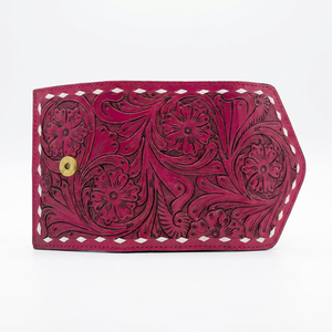 2026 Handmade Genuine <b>Leather</b> Bohemian Floral Embossed Multi-Card Slot Wallet Fold Short Length Portable RFID Blocking Daily Use - Product Image 3