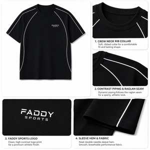 T-shirt de sport pour homme à séchage rapide avec logo personnalisé, respirant, à manches courtes, pour la course à pied, la gym, le fitness, l'entraînement athlétique, vente en gros pour hommes - Product Image 6