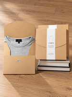 Boîte pliante en papier kraft personnalisée, vente en gros, boîte d'emballage pour vêtements, t-shirts, vêtements