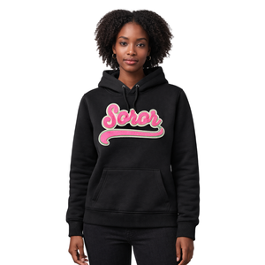 OEM Customized Black Soror Pullover <b>Hoodie</b> Greek Sorority Womens <b>Pink</b> & Green College Sisterhood Stylish Casual <b>Hoodie</b> Apparel - Product Image 1
