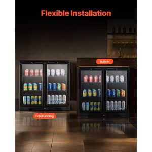 246 in grado di bere frigo commerciale da cucina attrezzature di refrigerazione porte in vetro regolabile controllo digitale della temperatura incorporato - Product Image 4