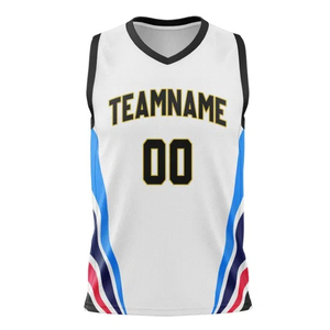 เสื้อบาสเก็ตบอลแบบใหม่สั่งทำได้ ยูนิเซ็กซ์ ระบายอากาศได้ดี พิมพ์ลายแบบ Sublimation โลโก้ด้านหน้า ดีไซน์โดดเด่น ทรงพอดีตัว - Product Image 2