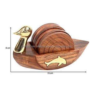 ที่รองแก้วไม้รูปเป็ดดีไซน์โบราณ ที่รองแก้วไม้ตกแต่งสำหรับโต๊ะอาหารที่บ้านและของตกแต่งห้องครัว - Product Image 2