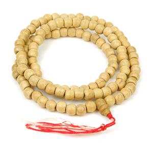 Natural Dark Golden Brown Round Sandalwood Mala Beads by Riddhi Siddhi From Rajasthan - Product Image 1