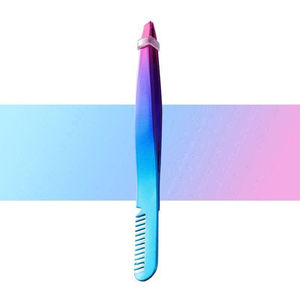 Professional Stainless Steel <b>Pointed</b> Comb Tweezer for Eyebrow Grooming Luxury Precision Hair <b>Removal</b> <b>Tool</b> Comfortable Handle - Product Image 5