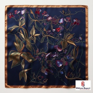 High Quality Printed Short <b>Scarf</b> Fabric Custom Logo OEM ODM Textile Manufacturer Private Label Fashion Fabric Supplier - Product Image 5