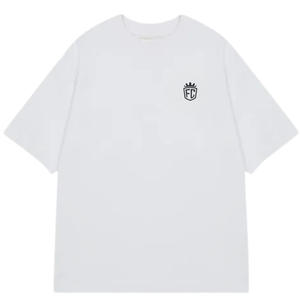 T-shirt pour homme en coton 100% brodé de qualité supérieure, 230g, couleur blanc neige, confortable, décontracté, streetwear, tee-shirt doux et respirant - Product Image 2