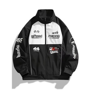 Custom <b>Jacket</b> Outdoor Motorcycle <b>Jacket</b> Windproof <b>Retro</b> Reflective Racing Style Vintage with Personality Printing DesignerJacket - Product Image 2