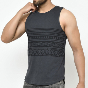 Custom Logo Solid Tank Top For Men Plus Size Workout Gym Sports <b>Vest</b> Fitness-<b>Stringer</b> 3D Pattern OEM Service For Running - Product Image 6