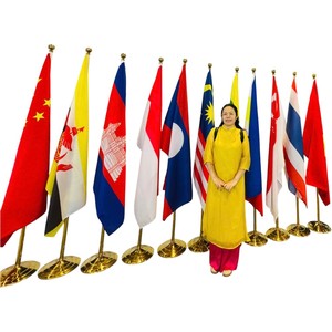 ธงตั้งโต๊ะรูปสี่เหลี่ยมผืนผ้า ธงชาติตุรกี ธงโพลีเอสเตอร์สำหรับใช้งานกลางแจ้ง พิมพ์ดิจิทัล ทนทาน ธงโฆษณาพร้อมเสาธงอะลูมิเนียม - Product Image 4