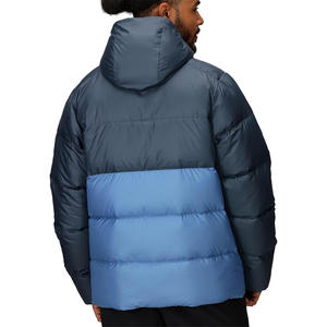 Veste matelassée longue d'hiver pour homme, impression personnalisée sur le devant, design à capuche, rembourrage 100% polyester, production directe d'usine - Product Image 2