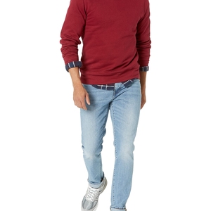 Nouveau Sweat-shirt Col Rond Homme Uni Manches Longues Décontracté Grande Taille Ample Doux Épais Respirant Séchage Rapide 100% Coton - Product Image 6