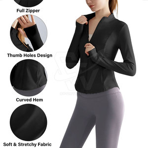 Comfort Fit Women Yoga <b>Jacket</b> Lightweight Athletic Layer For Gym <b>Workouts</b> Running Training And Active Lifestyle - Product Image 2