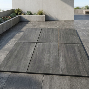 Hotel Driveway Core <b>Stone</b> Nero Heavy Duty 20mm Thickness Porcelain Outdoor Tiles 300x300mm Adhesive R11 Non Slip <b>Paving</b> Slabs - Product Image 2