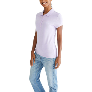 Polo Premium para Mujer, Manga Corta, Corte Regular, Estilo Casual con Cuello, Botones Decorativos, Prenda Moderna para el Verano - Product Image 3