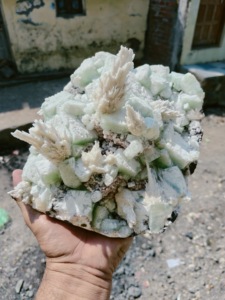 High Quality Green Apophyllite with Scolecite <b>Crystal</b> <b>Cluster</b> Natural Stone for Collection and Decoration - Product Image 6