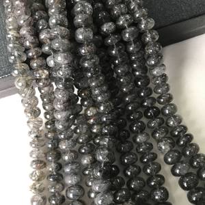 Cuentas Redondas Lisas de Rutilo Negro 100% Naturales, Certificadas por IGI, Grado AAA, de 6mm-14mm, Piedra de Fuego Negra, Gemas Vivaaz Rajasthan - Product Image 3