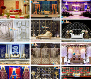 Gorgeous Candle <b>Backdrop</b> <b>Stands</b> for Wedding Decor Designer Reception Stage Candle Wall Metal Candle Back-Wall at Wholesale USA - Product Image 5