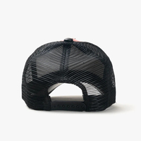 Topi Trucker Kulit Hitam/Merah Logo Kustom Unisex Ayam Jago/Banteng dengan Bintang Emas Berkualitas Tinggi, Topi Baseball Berpinggiran Melengkung Berkualitas Tinggi